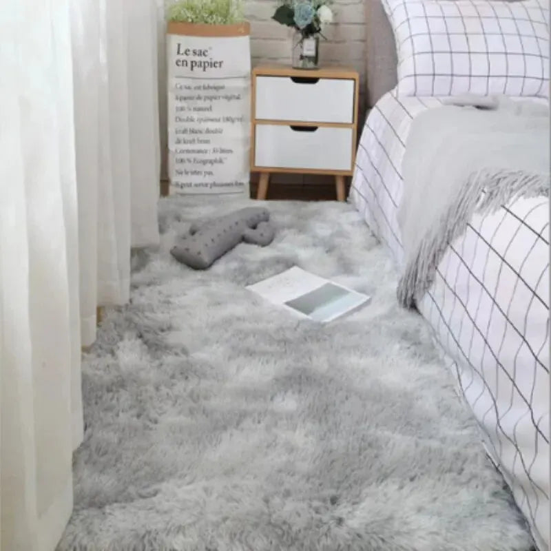 Tapetes fofinhos VIKAMA, tapetes felpudos para quarto, tapetes felpudos antiderrapantes, tapetes felpudos macios laváveis à máquina, tapetes modernos de pelúcia macia