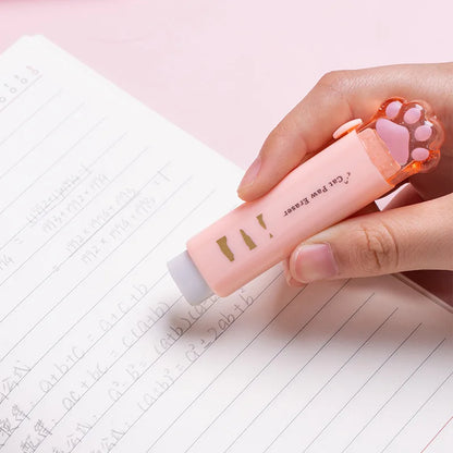 Borracha retrátil kawaii gato fofo coreano papelaria borracha desenho borrachas material escolar infantil escritório