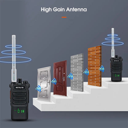 Retevis RT86 Walkie Talkie Rádio bidirecional profissional Walkie Talkie de longo alcance Rádio de comunicação UHF para negócios ao ar livre