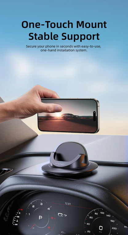 Suporte de telefone para painel de carro vyvylabs com rotação de 360°, operação universal com uma mão, suporte universal para telefone para uso no carro
