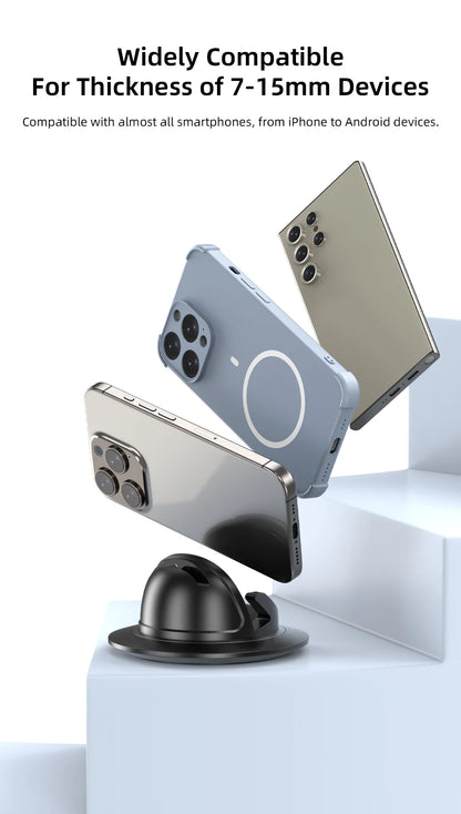 Suporte de telefone para painel de carro vyvylabs com rotação de 360°, operação universal com uma mão, suporte universal para telefone para uso no carro