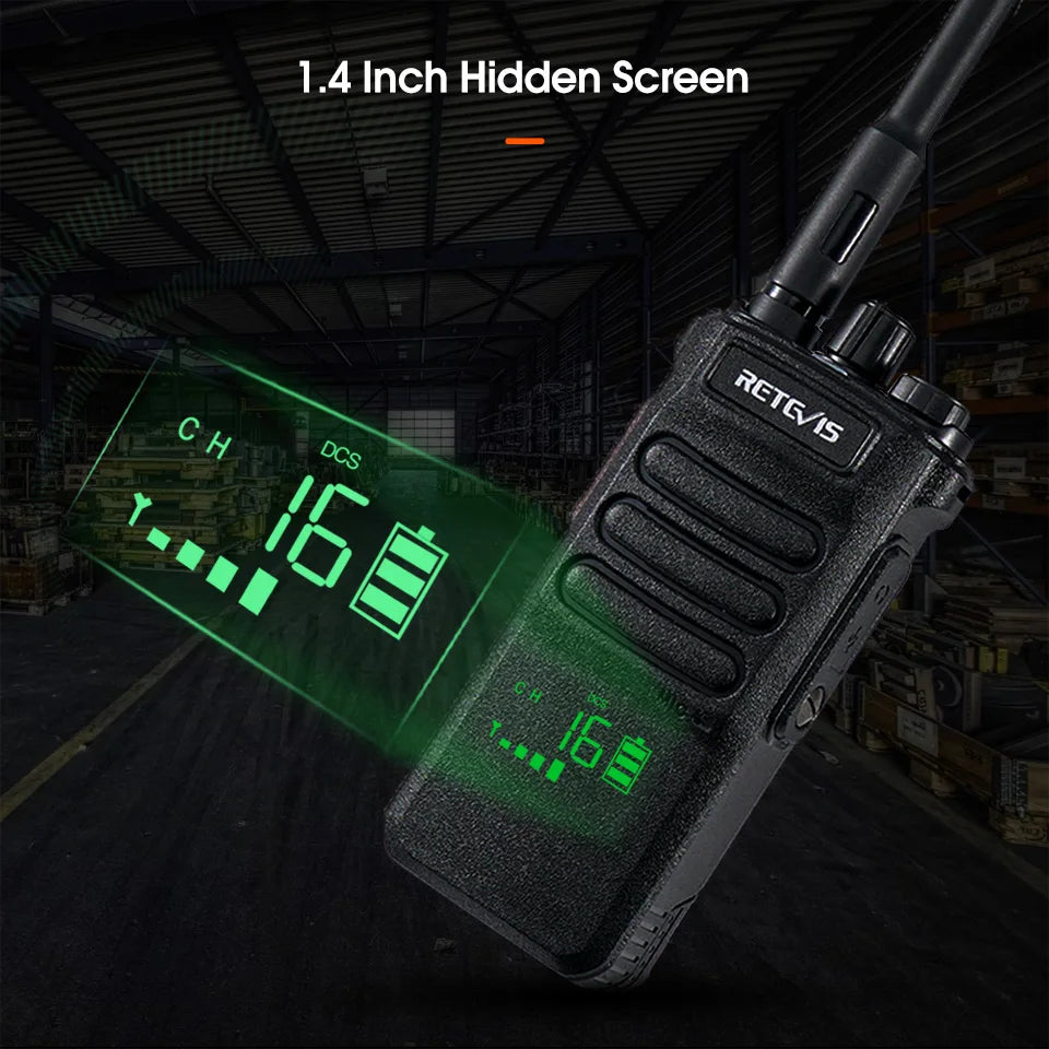 Retevis RT86 Walkie Talkie Rádio bidirecional profissional Walkie Talkie de longo alcance Rádio de comunicação UHF para negócios ao ar livre