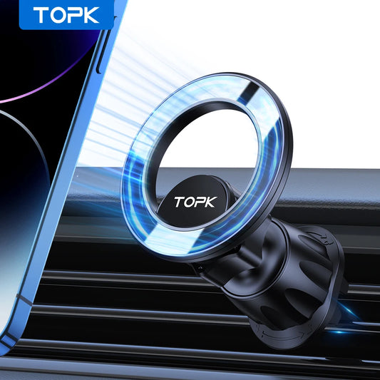 Suporte magnético para celular TOPK Mag-Safe para carro, suporte para celular com saída de ar e ímã mais forte, suporte para iPhone no carro