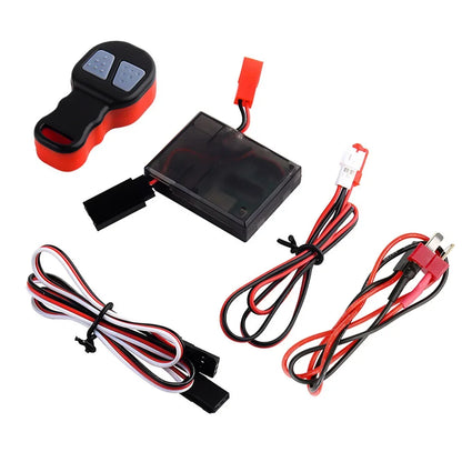 Sistema de controle remoto sem fio INJORA Metal Winch para carro de controle remoto 1:10 RC Crawler Axial SCX10 90046 TRX4 TRX6 Gen8 peças de atualização