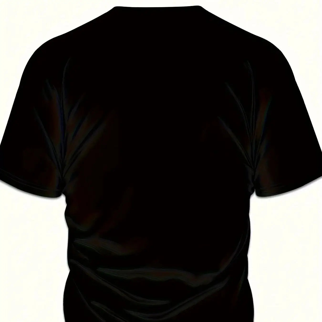 Camiseta masculina estilo digital com estampa de cartas de baralho 3D, casual, manga curta, gola redonda, grande, esportiva