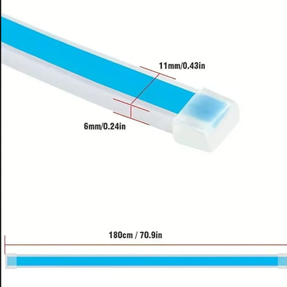 1 peça fita de LED dinâmica para capô de carro, guia universal para capô do motor, barra de luz decorativa, faróis automotivos, luz de circulação