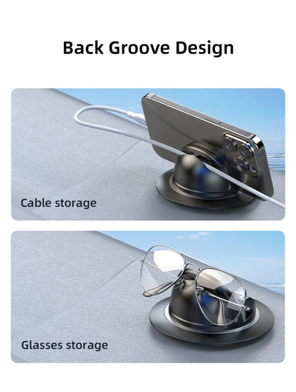 Suporte de telefone para painel de carro vyvylabs com rotação de 360°, operação universal com uma mão, suporte universal para telefone para uso no carro