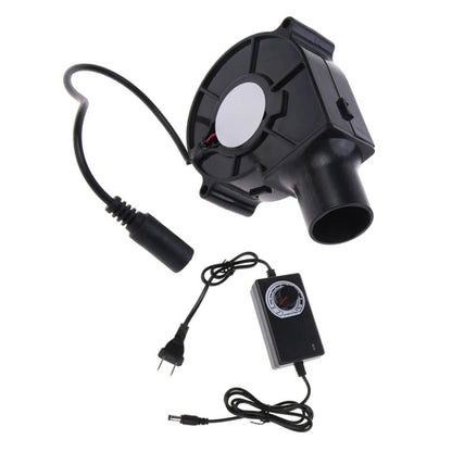 Ventilador para churrasco de 220 V, motor de sopro pequeno com coletor de ar, velocidade ajustável, ferramenta de cozinha, plugue EUA/UE, soprador de churrasco portátil para acampamento