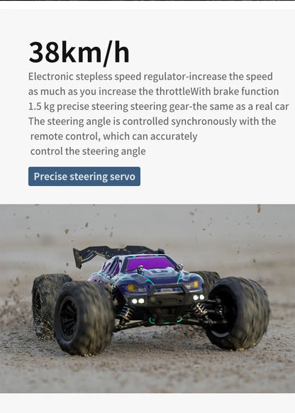 1:16 70 km/h ou 50 km/h 4WD RC Carro com controle remoto LED Carros de alta velocidade Drift Monster 4x4 Truck para crianças vs Wltoys 144001 Brinquedos
