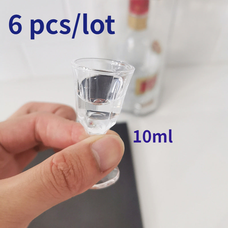 6 peças de copos de shot de 10ml, copos de vidro com pequena capacidade para bebidas destiladas, dispensador de vinho, copos transparentes para atacado, utensílios para bebidas