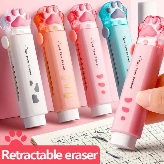 Borracha retrátil kawaii gato fofo coreano papelaria borracha desenho borrachas material escolar infantil escritório