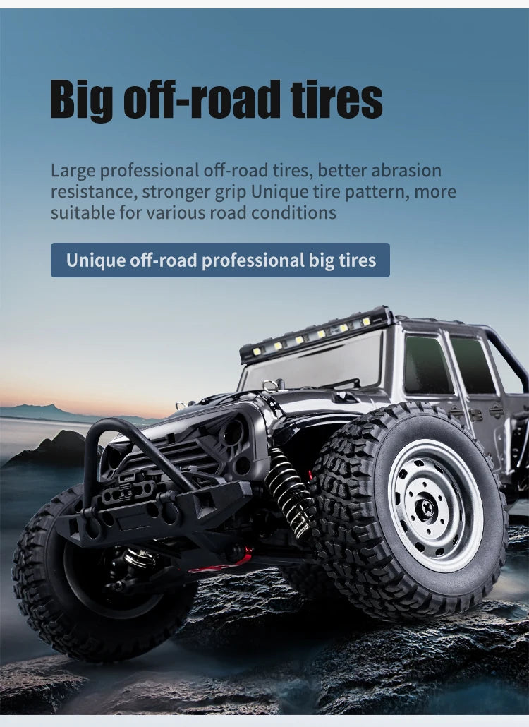 1:16 70 km/h ou 50 km/h 4WD RC Carro com controle remoto LED Carros de alta velocidade Drift Monster 4x4 Truck para crianças vs Wltoys 144001 Brinquedos