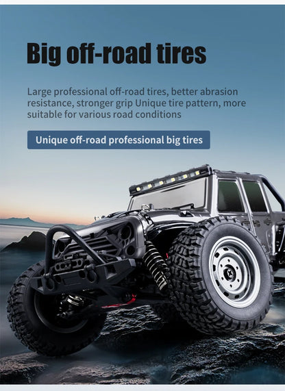 1:16 70 km/h ou 50 km/h 4WD RC Carro com controle remoto LED Carros de alta velocidade Drift Monster 4x4 Truck para crianças vs Wltoys 144001 Brinquedos