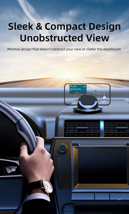 Suporte de telefone para painel de carro vyvylabs com rotação de 360°, operação universal com uma mão, suporte universal para telefone para uso no carro