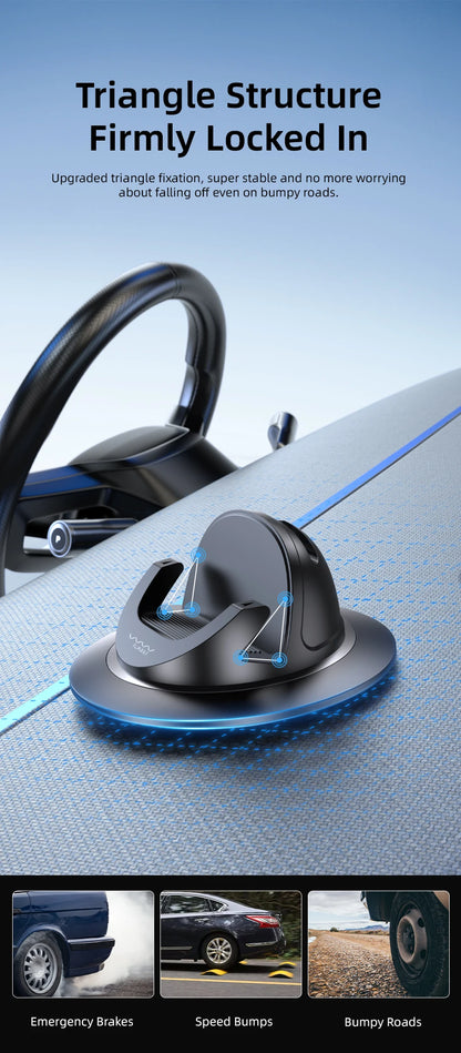 Suporte de telefone para painel de carro vyvylabs com rotação de 360°, operação universal com uma mão, suporte universal para telefone para uso no carro