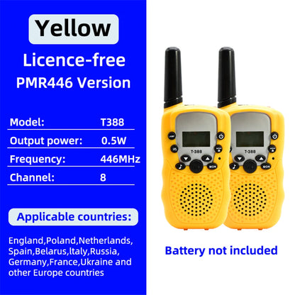 Walkie Talkie portátil 2 peças, walkie talkie infantil de 3 km, mini brinquedo, walkie talkie, brinquedos para crianças, presente de aniversário