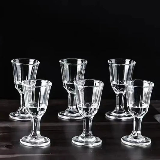6 peças de copos de shot de 10ml, copos de vidro com pequena capacidade para bebidas destiladas, dispensador de vinho, copos transparentes para atacado, utensílios para bebidas