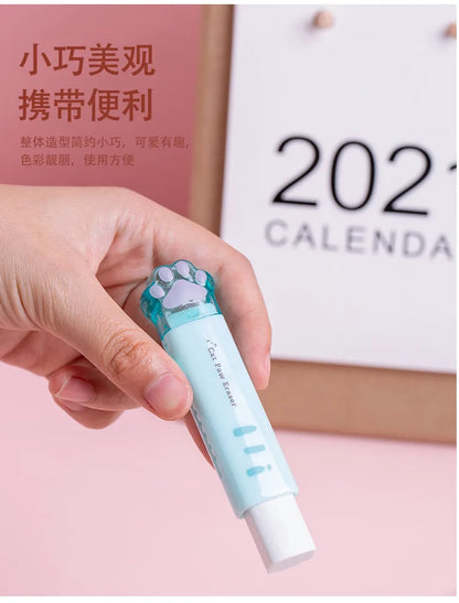 Borracha retrátil kawaii gato fofo coreano papelaria borracha desenho borrachas material escolar infantil escritório