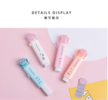 Borracha retrátil kawaii gato fofo coreano papelaria borracha desenho borrachas material escolar infantil escritório