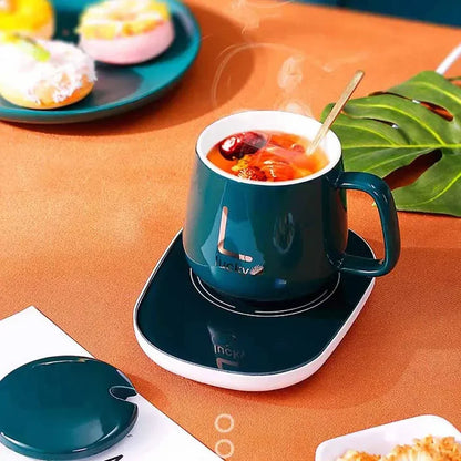 Aquecedor de canecas de café 55°C, almofada aquecedora de copos, aquecimento de temperatura constante, conjunto de tapetes elétricos para canecas, leite, chá, água, escritório doméstico