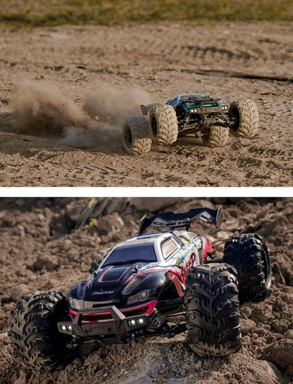 1:16 70 km/h ou 50 km/h 4WD RC Carro com controle remoto LED Carros de alta velocidade Drift Monster 4x4 Truck para crianças vs Wltoys 144001 Brinquedos