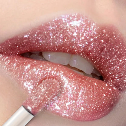 18 cores glitter 1 peça gloss labial de longa duração batom líquido à prova d'água maquiagem óleo labial tonalidade labial bálsamo labial hidratante