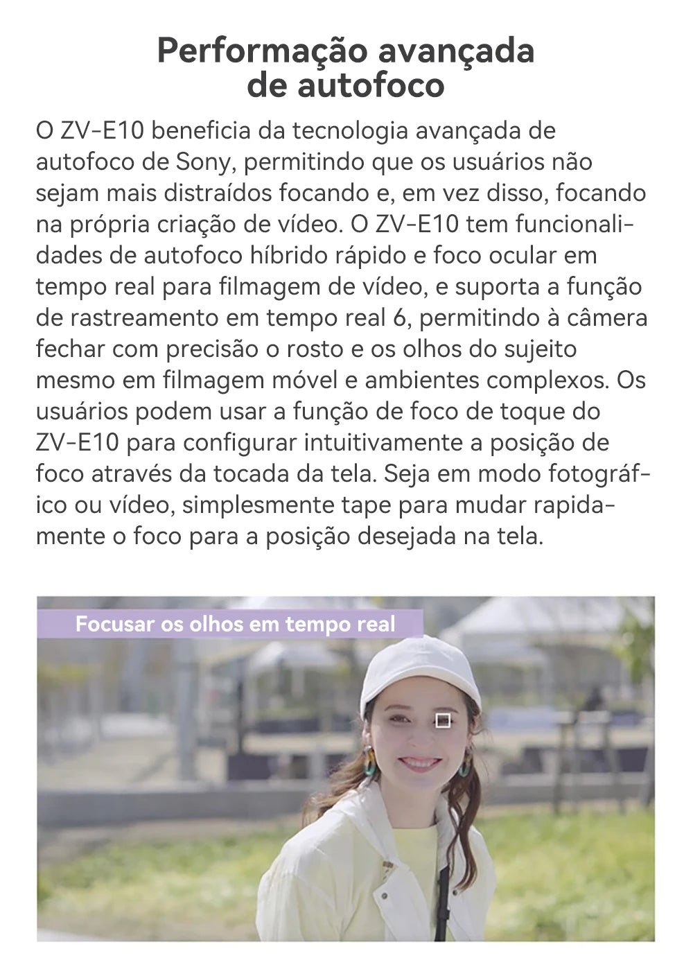SONY Alpha ZV-E10 ZVE10 APS-C E-Mount Vlog Câmera Mirrorless Digital Com Lente 16-50mm Câmera Compacta 4K Fotografia Profissional