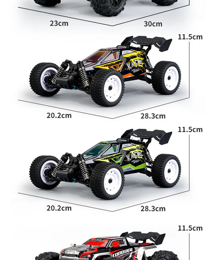 1:16 70 km/h ou 50 km/h 4WD RC Carro com controle remoto LED Carros de alta velocidade Drift Monster 4x4 Truck para crianças vs Wltoys 144001 Brinquedos