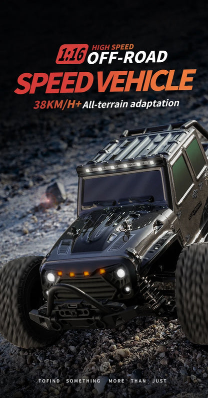 1:16 70 km/h ou 50 km/h 4WD RC Carro com controle remoto LED Carros de alta velocidade Drift Monster 4x4 Truck para crianças vs Wltoys 144001 Brinquedos