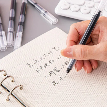 10 peças/conjunto de canetas de gel tipo agulha de alta qualidade, caneta esferográfica líquida reta, artigos de papelaria kawaii, material de escritório e escola