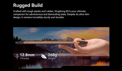 Smartphone Android ultrafino e robusto Cubot KingKong ES, 16 GB de RAM (6 GB + 10 GB), 128 GB de ROM, tela de 6,56" e 90 Hz, câmera de 48 MP, telefone 4G
