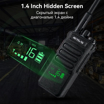 Retevis RT86 Walkie Talkie Rádio bidirecional profissional Walkie Talkie de longo alcance Rádio de comunicação UHF para negócios ao ar livre