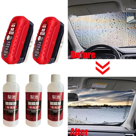 Removedor de película de óleo para vidro de carro, placa de limpeza de vidro, revestimento de vidro hidrofóbico para para-brisa, ferramenta de detalhamento automotivo de janela transparente
