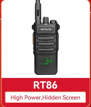 Retevis RT86 Walkie Talkie Rádio bidirecional profissional Walkie Talkie de longo alcance Rádio de comunicação UHF para negócios ao ar livre