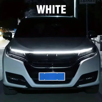 1 peça fita de LED dinâmica para capô de carro, guia universal para capô do motor, barra de luz decorativa, faróis automotivos, luz de circulação