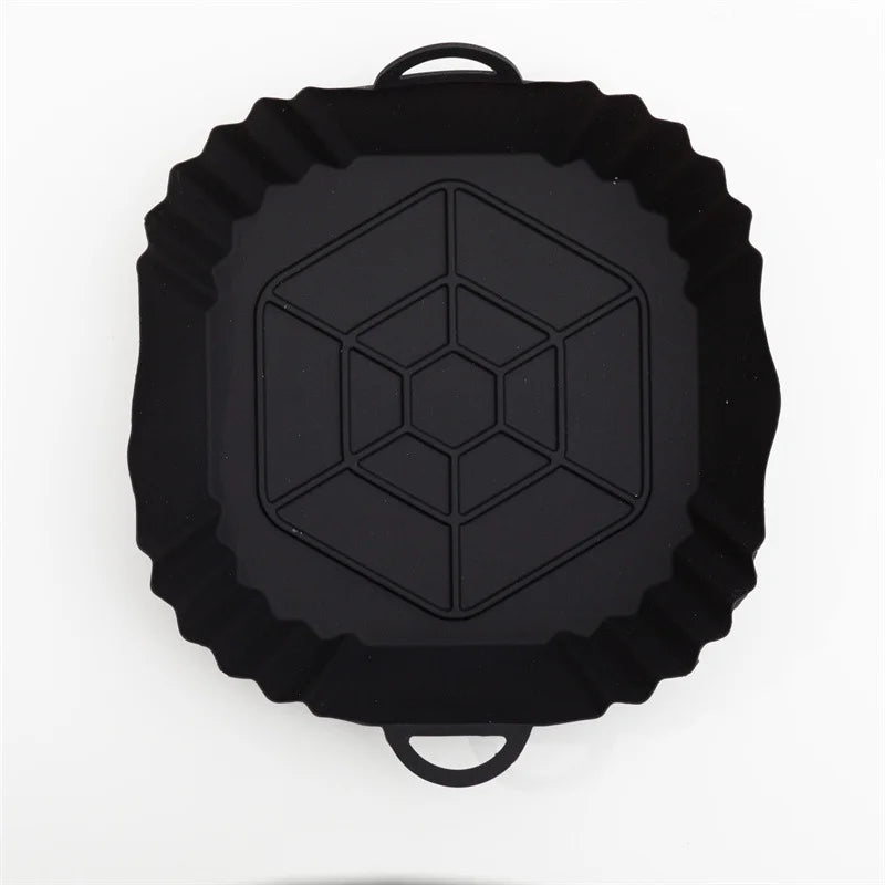 1 peça de revestimentos de silicone para fritadeira a ar, revestimentos quadrados reutilizáveis para fritadeira a ar, acessórios de substituição para revestimentos de pergaminho para fritadeira a ar