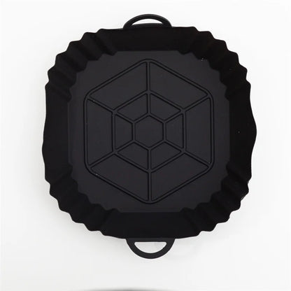 1 peça de revestimentos de silicone para fritadeira a ar, revestimentos quadrados reutilizáveis para fritadeira a ar, acessórios de substituição para revestimentos de pergaminho para fritadeira a ar