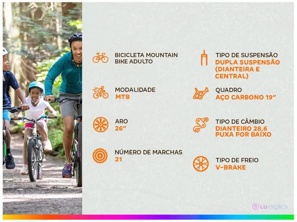 Bicicleta Ram 26 Colli GPS Freio V-Brake Aço Carbono 21 Marchas