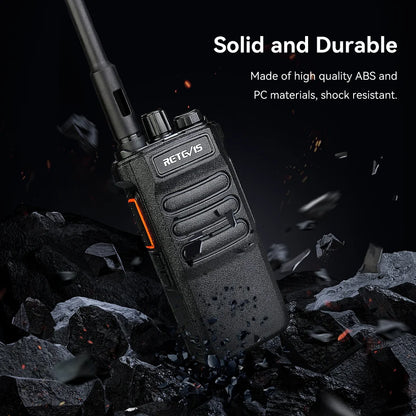 Retevis RT86 Walkie Talkie Rádio bidirecional profissional Walkie Talkie de longo alcance Rádio de comunicação UHF para negócios ao ar livre