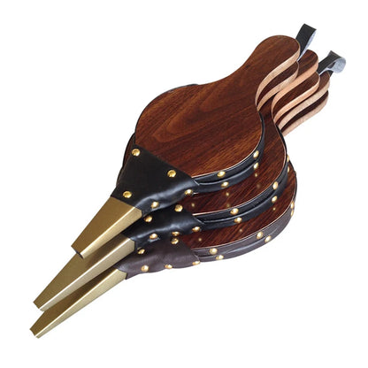 1 peça Ferramentas para churrasco Manual Estilo Madeira Artesanato Manual Soprador de Lareira Couro Tigre Airbox Suprimentos para Churrasco Soprador