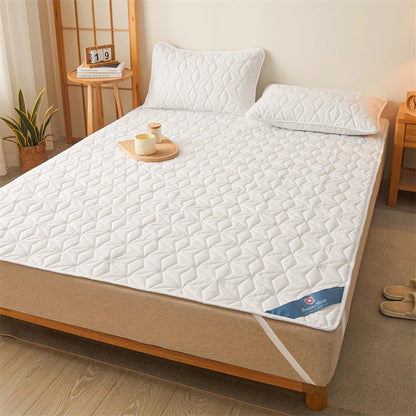 Sobrecolchão impermeável com elástico, protetor acolchoado, colcha, capa de colchão de inverno para cama de solteiro/casal 140/160 coberta cobertor