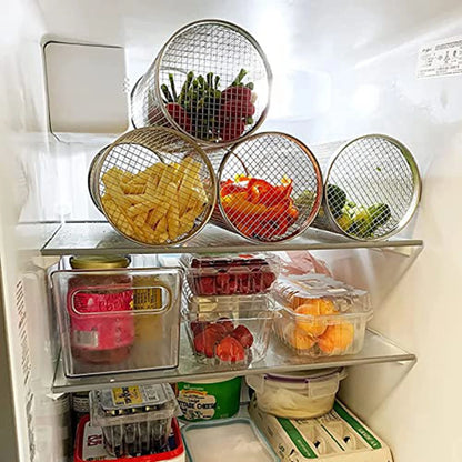 1-4 peças Cesta de grelhar com rodinhas de aço inoxidável para churrasco Cesta de malha portátil para acampamento ao ar livre Acessórios de cozinha