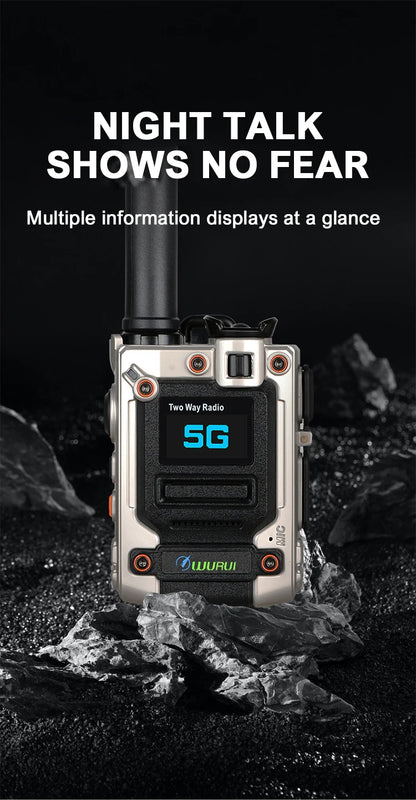 Walkie-talkie KaYoTom M08, longo alcance de 5000 km, rádio de rede 4G LTE POC, cartão SIM, walkie-talkie, rádio bidirecional
