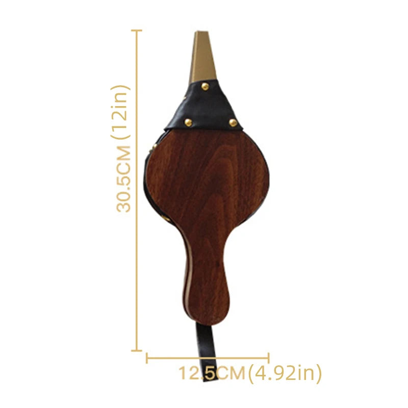 1 peça Ferramentas para churrasco Manual Estilo Madeira Artesanato Manual Soprador de Lareira Couro Tigre Airbox Suprimentos para Churrasco Soprador