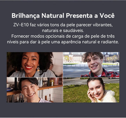 SONY Alpha ZV-E10 ZVE10 APS-C E-Mount Vlog Câmera Mirrorless Digital Com Lente 16-50mm Câmera Compacta 4K Fotografia Profissional