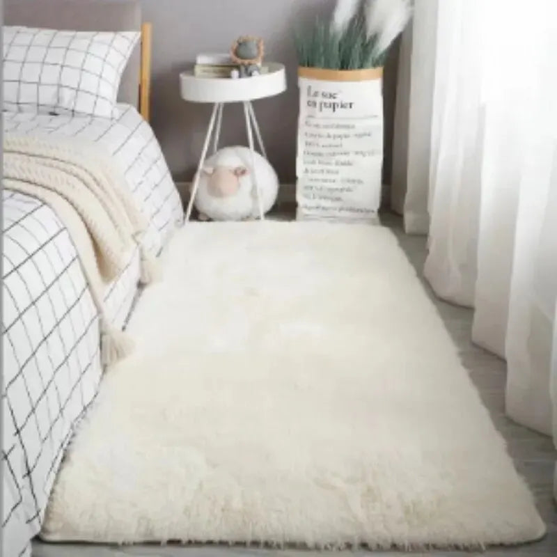 Tapetes fofinhos VIKAMA, tapetes felpudos para quarto, tapetes felpudos antiderrapantes, tapetes felpudos macios laváveis à máquina, tapetes modernos de pelúcia macia