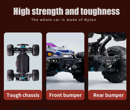 1:16 70 km/h ou 50 km/h 4WD RC Carro com controle remoto LED Carros de alta velocidade Drift Monster 4x4 Truck para crianças vs Wltoys 144001 Brinquedos