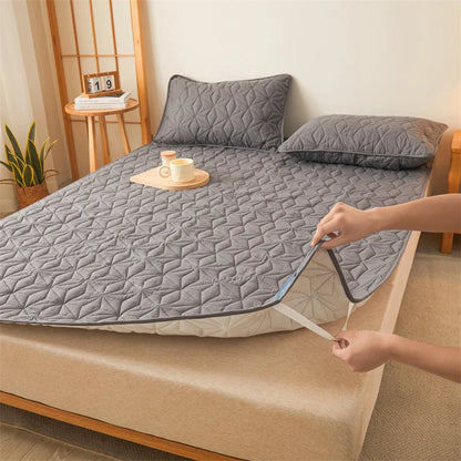 Sobrecolchão impermeável com elástico, protetor acolchoado, colcha, capa de colchão de inverno para cama de solteiro/casal 140/160 coberta cobertor
