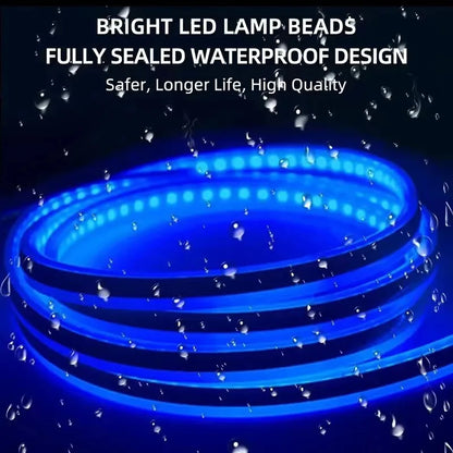1 peça fita de LED dinâmica para capô de carro, guia universal para capô do motor, barra de luz decorativa, faróis automotivos, luz de circulação