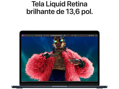 Apple Macbook Air 13” M3 16GB RAM 512GB SSD - Meia-noite